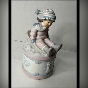 Vintage 1987 “Downhill Racer” Abbie Williams Children Of The Month Music Box